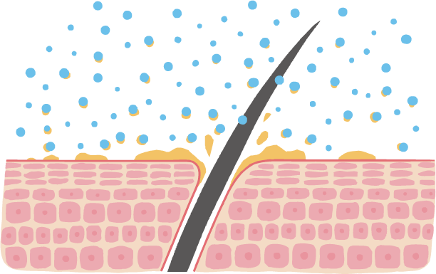 Image of cleaning skin with microbubbles